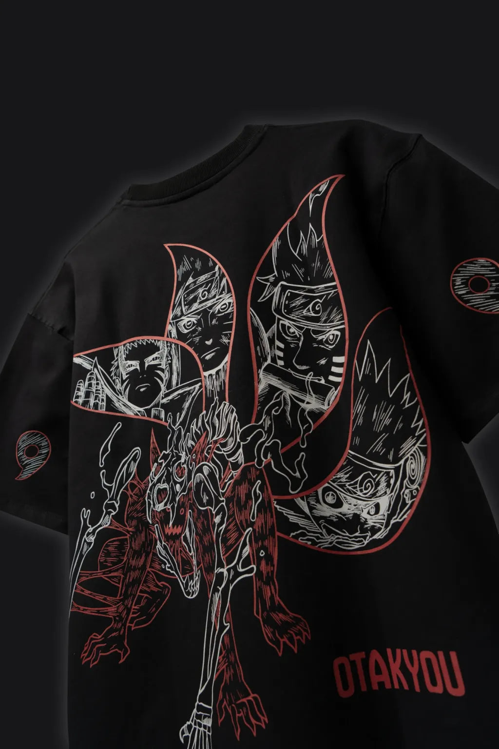 Kurama Unleashed – Anime Graphic Oversized T-Shirt